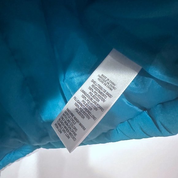 NWOT, Izod, Sky Blue Turquoise Quilt Pattern Zip-Up Vest Jacket, Size Large - Picture 7 of 8